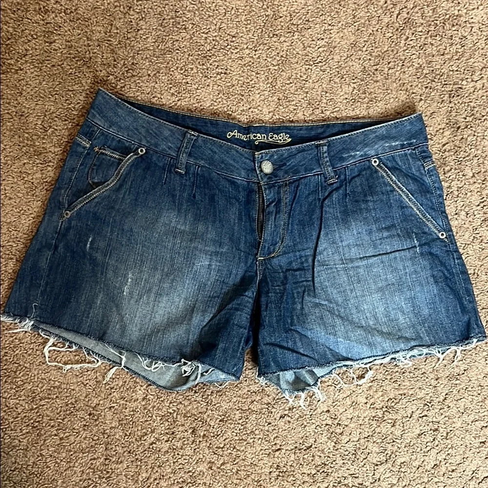 American Eagle Outfitters Slight Distressing Denim Shorts - Picture 1 of 7